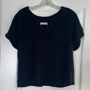 Women's Black V-Neck Top